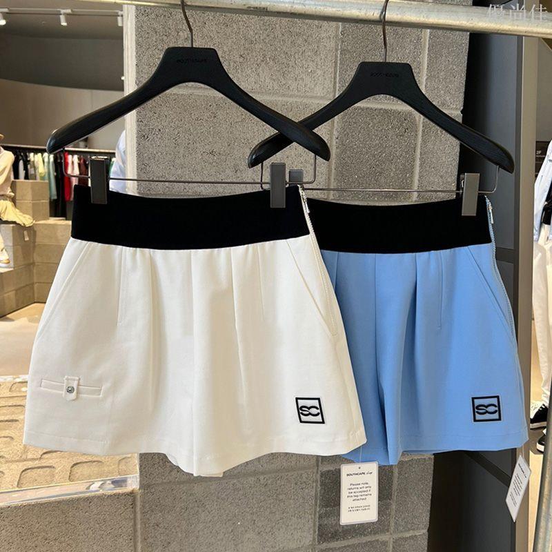 清倉韓國原單高爾夫女夏季松緊休閒運動短褲闊腿