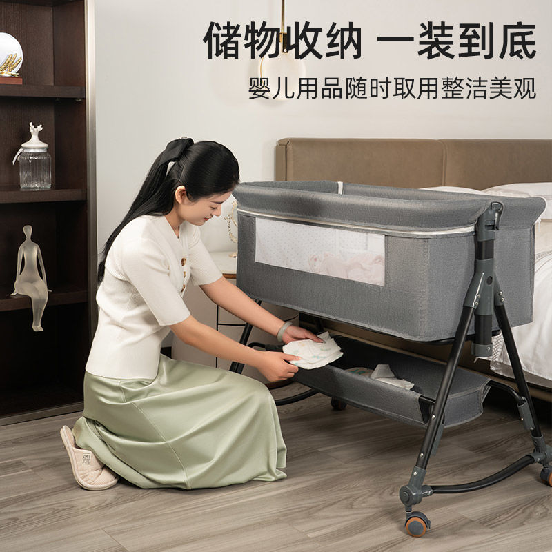 工廠現貨出 免運 兒童床 嬰兒床 寶寶床 多功能嬰兒床便攜式新生兒搖籃床歐式寶寶床拼接大床特惠/開立發票 全館8折 特價出 Z1022