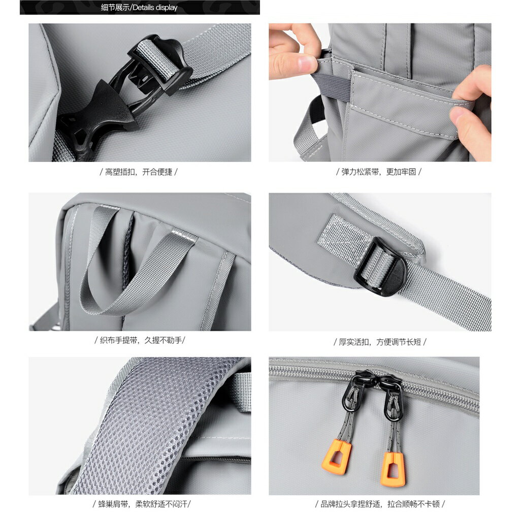 ISONA 16吋多功能 雙肩背帶電腦包 筆電包 後背包 雙肩包 書包 輕薄優質防水皮膜材質 macbook筆電平板 4