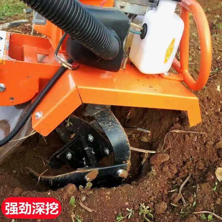 【最低價】【公司貨】新型微耕機農用小型開溝機耕地機翻土神器耕田汽油松土犁地旋耕機 4