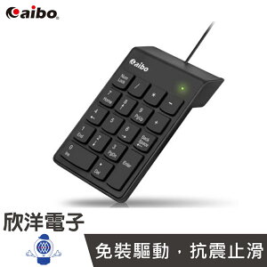 ※ 欣洋電子 ※ aibo USB薄型巧克力數字鍵盤 (LY-ENKBM1) 有線鍵盤/免裝驅動
