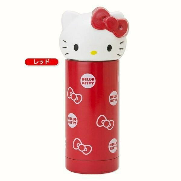 【震撼精品百貨】凱蒂貓_Hello Kitty~日本SANRIO三麗鷗 KITTY造型不鏽鋼保溫瓶360ML-紅*17653