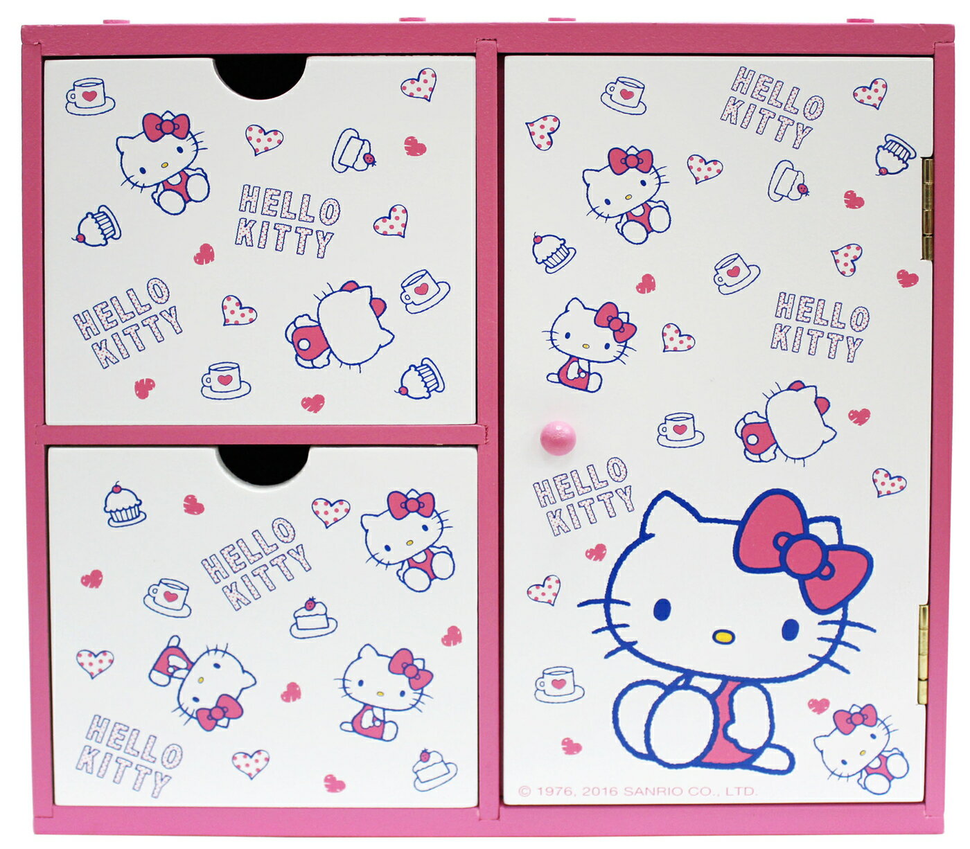 【震撼精品百貨】Hello Kitty 凱蒂貓 HELLO KITTY 多多積木拉門收納盒#38147 震撼日式精品百貨