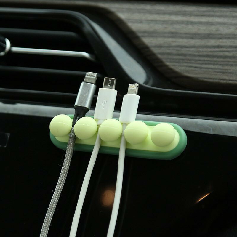 台灣現貨！豌豆矽膠理線器 桌面矽膠理線器 充電線固定器 自粘繞線器 數據線固定夾 牆面走線器｜丹丹悅生活 4