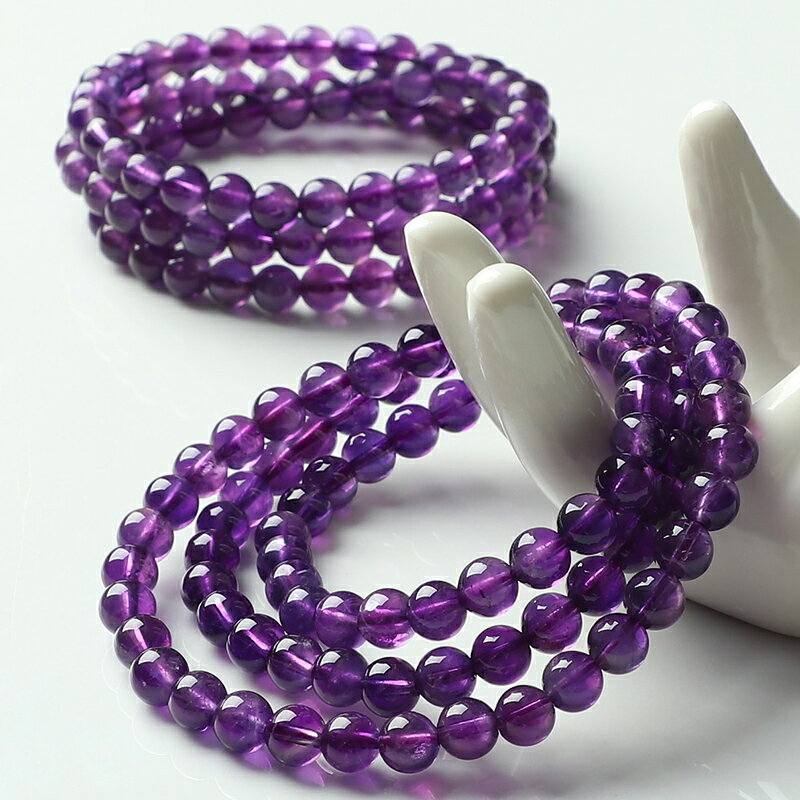 親寶水晶天然紫水晶手鏈女款手串飾品多圈兩色可選 老顧客福利秒