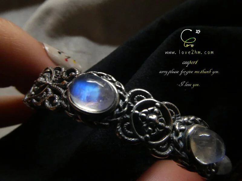 月光石s925純銀手鐲 月光石 925純銀 水晶手鐲 晶晶工坊-love2hm