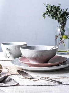 手柄碗創意個性家用燕麥碗麥片碗早餐杯陶瓷六英寸面碗日式餐具