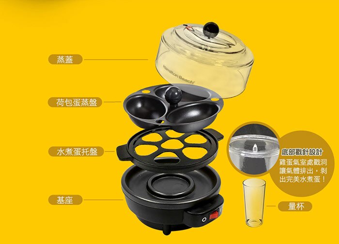 美國 Hamilton Beach 漢美馳 健康蒸蛋器 VS03-HG 7
