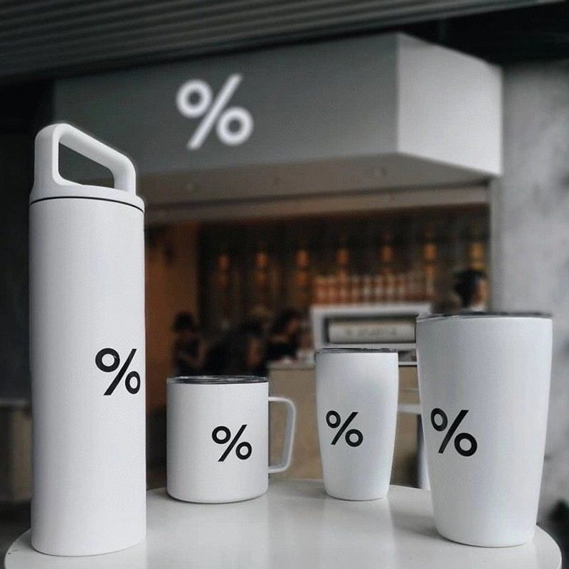 現貨阿拉比卡Arabica聯名MIIR帶蓋%百分號咖啡杯馬克杯隨行保溫杯【北歐居家生活】