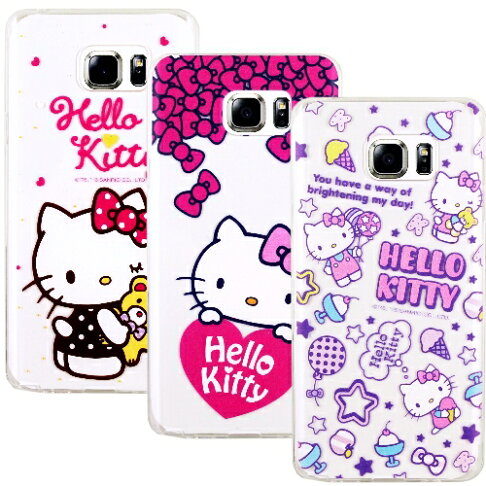 【Hello Kitty】Samsung Galaxy Note 5 彩繪透明保護軟套 0