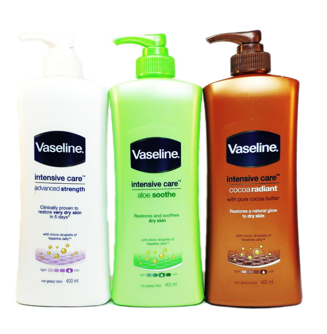 凡士林身體潤膚露400ML -深層修護/專業修護/特潤保溼潤/蘆薈舒緩/可可Cocoa 1