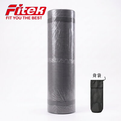 NBR瑜珈墊含背袋 MT06A 加長規格 厚10mm瑜珈墊/加長加厚款 181cmx60mm/高密度回復快/附背袋/三色 現貨供應【Fitek健身網】