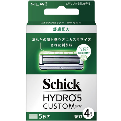 【Schick舒適牌】水次元5辨型 刮鬍刀片(舒膚配方) 4入