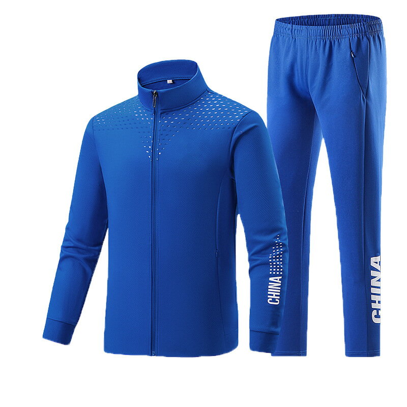 【巴黎精品】運動套裝兩件套休閒服-立領夾克透氣長褲男運動服5色a1he36