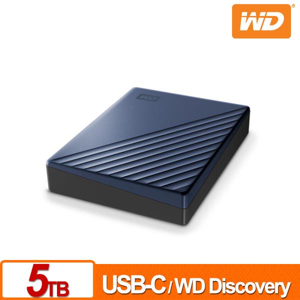 WD My Passport Ultra 5TB(星曜藍) 2.5吋USB-C行動硬碟 WDBFTM0050BBL-WESN