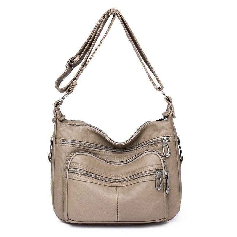 【喜挖】包包女2023新款多層斜挎女包時尚百搭媽媽包大容量女士單肩氣質款