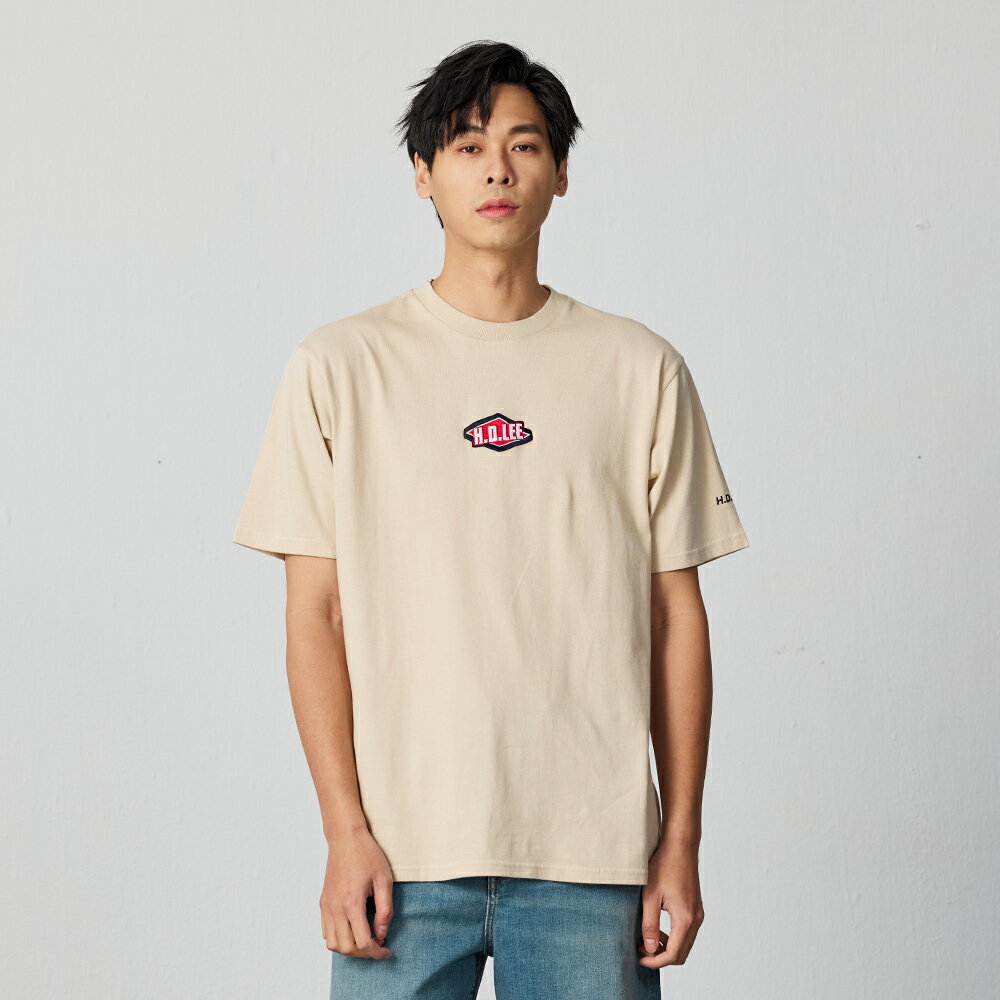 Lee 男款 寬鬆版 H.D. LEE繡標 短袖T恤 | Modern