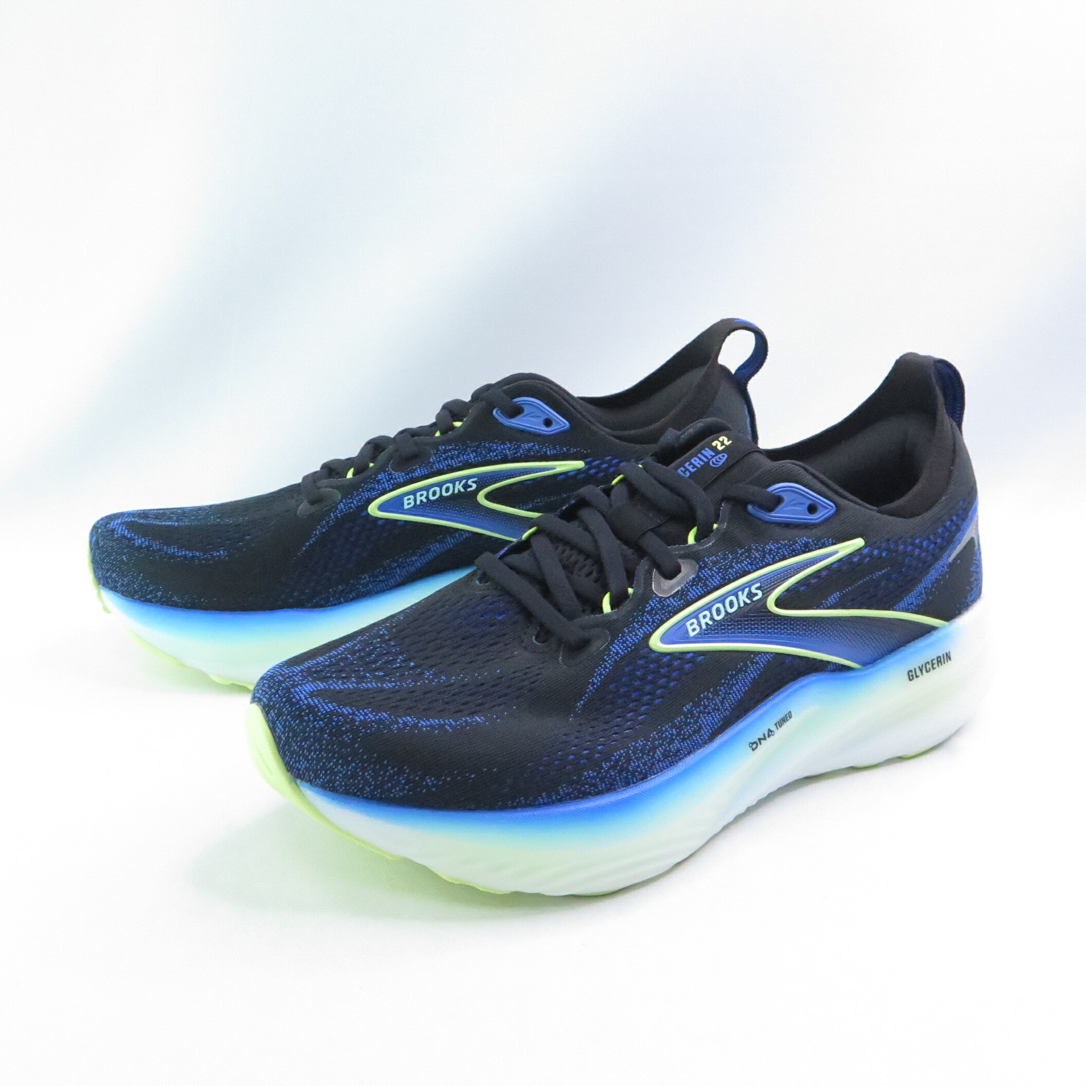 BROOKS 1104452E002 男慢跑鞋 Glycerin 22 甘油系列 2E楦 黑x鈷藍【iSport愛運動】