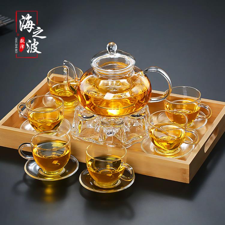 茶壺 耐熱玻璃功夫茶壺花茶壺過濾泡茶器加厚高溫透明茶具套裝家用茶杯 限時88折