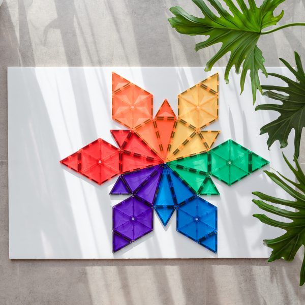 澳洲 Connetix 彩虹磁力積木-幾何圖形組(30pc)聖誕禮物|磁性積木|磁力片