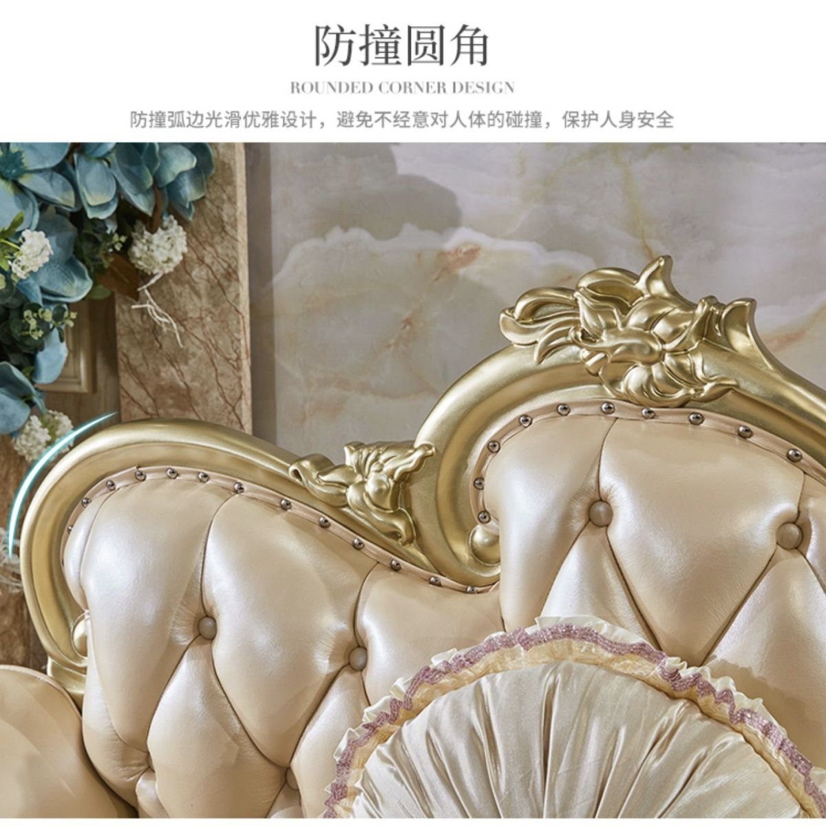 歐式貴妃椅折疊組合高級小戶型實木躺椅客廳臥室太妃椅美式塌單人 4