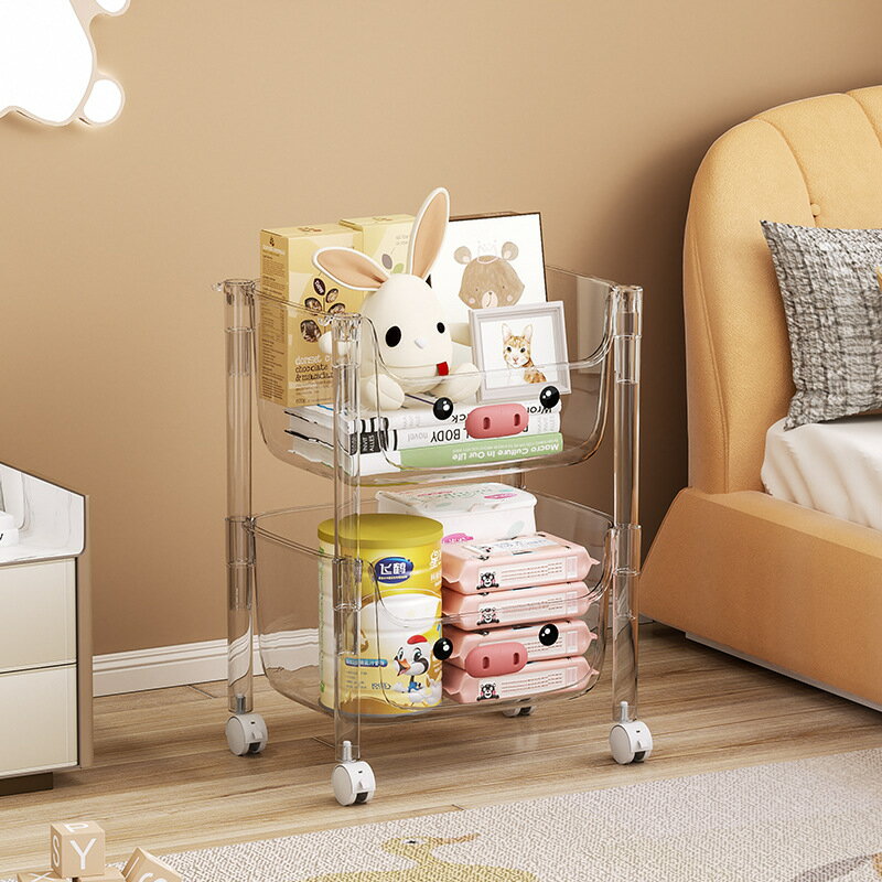 小推車置物架家用客廳廚房宿舍可移動整理收納架零食玩具儲物架子