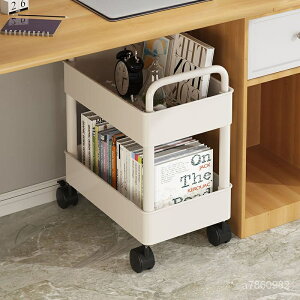 ✅書架小推車置物架落地可移動傢用簡易多層零食收納架閱讀書櫃帶輪 F6KV