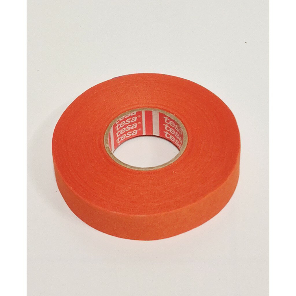德國製造 德莎 tesa 51036 耐高溫 汽車線組 耐磨阻燃 黑色 橘色 布膠布 膠帶  19mm 寬 25公尺長 3