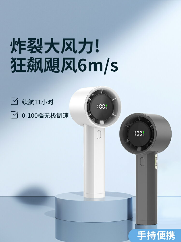 綠斑馬2025新款渦輪無刷高速手持風扇迷你可攜式USB充電桌面電風扇大風力降溫神器隨身電扇小型風扇渦輪風扇