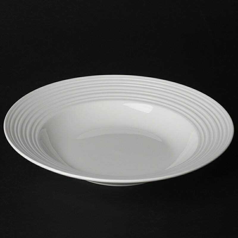 骨瓷9英寸深湯盤純白歐式西餐盤子意大利面盤沙拉盤