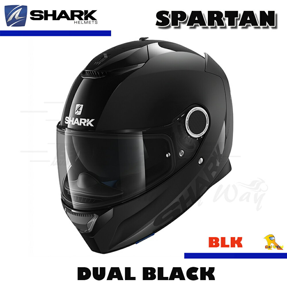 ~任我行騎士部品~Shark 2019 Spartan Dual Black BLK 碳纖維複合 雙鏡片