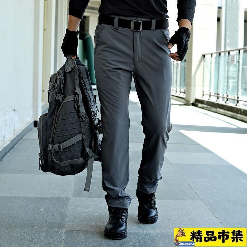 ＋促銷工裝褲男 休閒褲男 褲子男 執政官戶外冰絲速幹褲男春夏薄款男士登山褲彈力透氣直筒戰術西褲