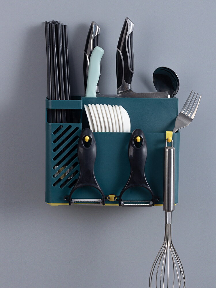 筷子簍家用免打孔置物架壁掛式廚房餐具收納盒筷筒架筷子籠
