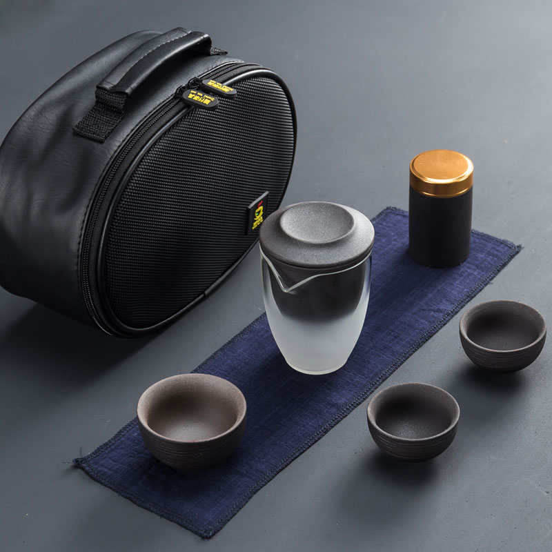旅行茶具套裝便攜式功夫迷你簡約粗陶車載家用戶外旅游紅茶泡茶器