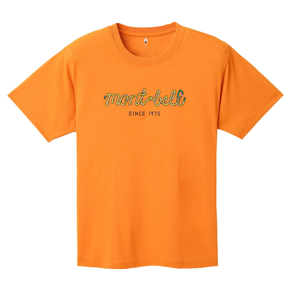 【【蘋果戶外】】mont-bell 1114560 DKOG 深橙橘 LOGO ROPE Wickron 短袖排汗衣 排汗T恤 機能衣