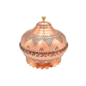 土耳其原裝進口手工銅制紫銅雕花零食堅果碗有蓋丹尼斯宮廷風中東