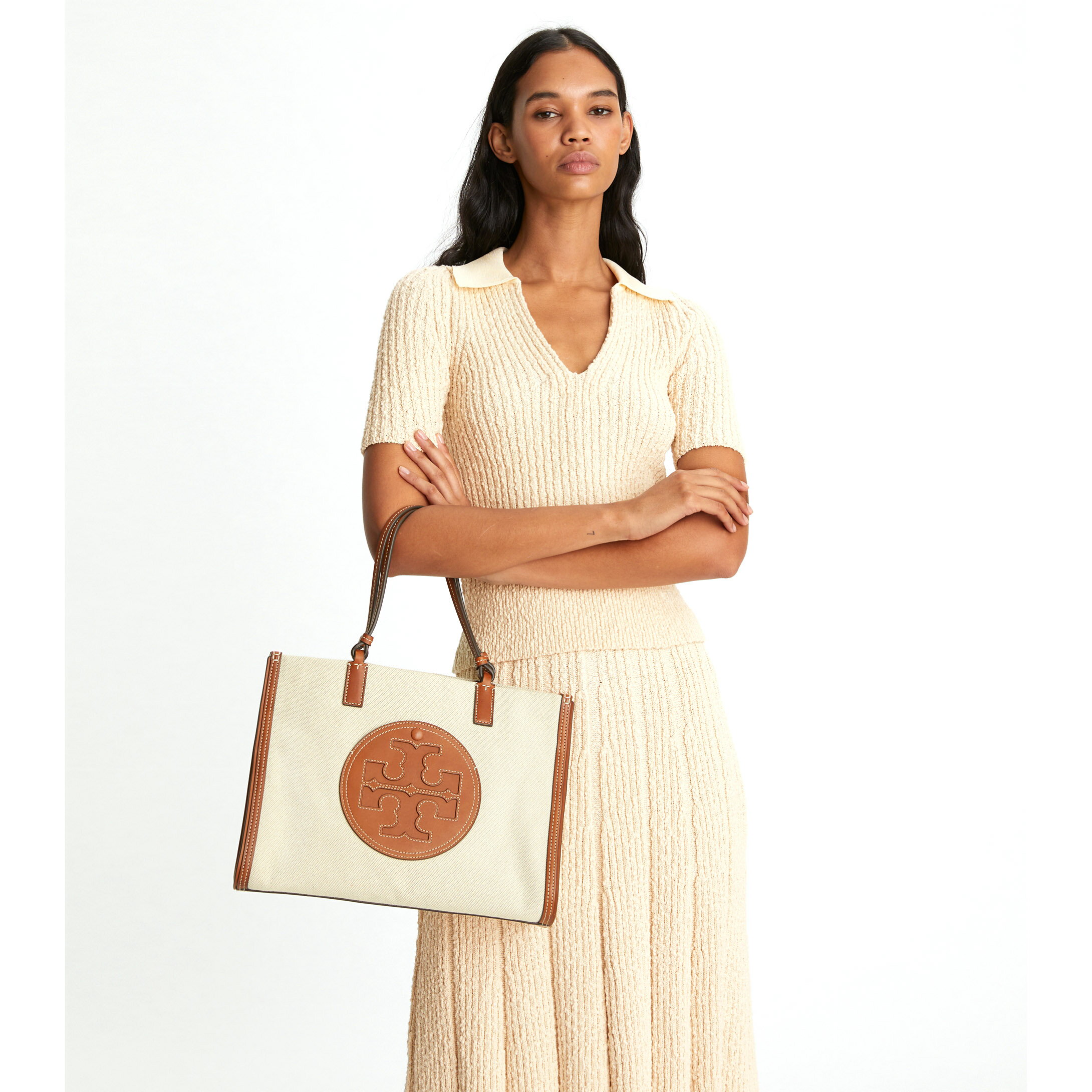 精選★TORY BURCH ELLA 小號帆布托特包 88607  ~【母親節禮物★菲尼斯 國際精品3折起 春夏新品 換季下殺】 2