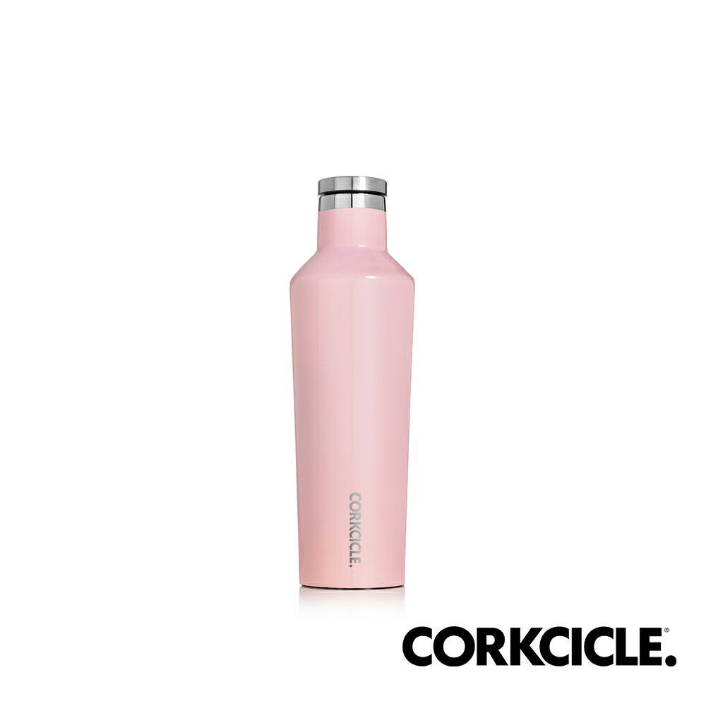 美國CORKCICLE Classic系列三層真空易口瓶/保溫瓶475ml-玫瑰石英粉