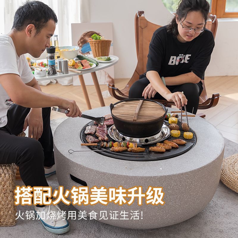 免運 烤爐 燒烤爐 燒烤架 烤架 超大號庭院燒烤爐商用木炭烤肉爐戶外取暖桌燒烤架民宿露營碳烤爐八折下殺 限時減免 可開發票 加客服賴享受巨額減免金牌保障