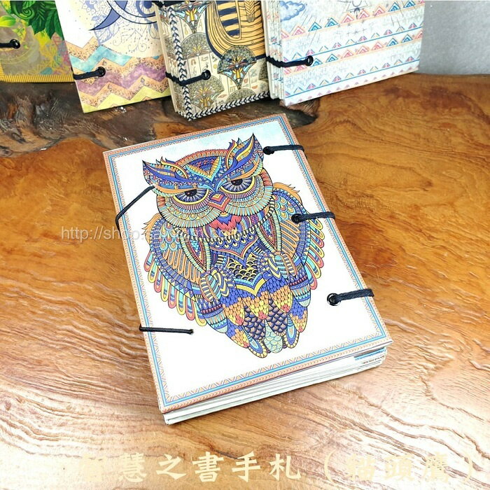 智慧之書手札(貓頭鷹) 手帳本 記事本 筆記本 空白筆記本 覺察日記 插畫日記 日記本 萬用筆記本