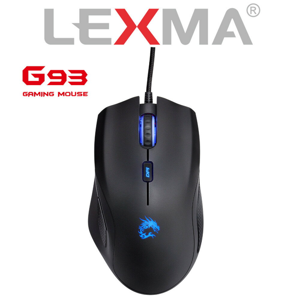 <br/><br/>  LEXMA G93 有線遊戲滑鼠 電競滑鼠 自訂 1680萬色 RGB 六組自訂義鍵 三年原廠到府收送 九段DPI切換 200/2400/6400 遊戲鼠 遊戲滑鼠【迪特軍】<br/><br/>