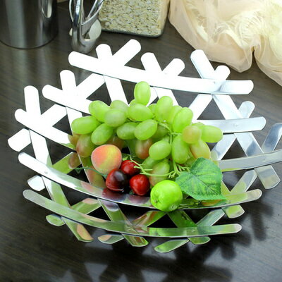 家用客廳水果籃 北歐鐵藝不銹鋼瀝水籃洗水果控水籃 創意廚房果盆