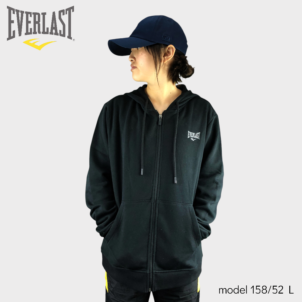 【滿千折百】EVERLAST 外套 黑 連帽 內刷毛 休閒 棉外套 男 4051140020