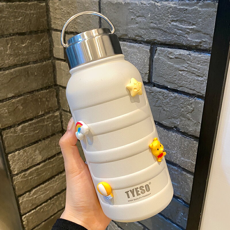 高檔保溫杯女高顏值學生水杯1000ml大容量水壺便攜戶外旅行熱水瓶