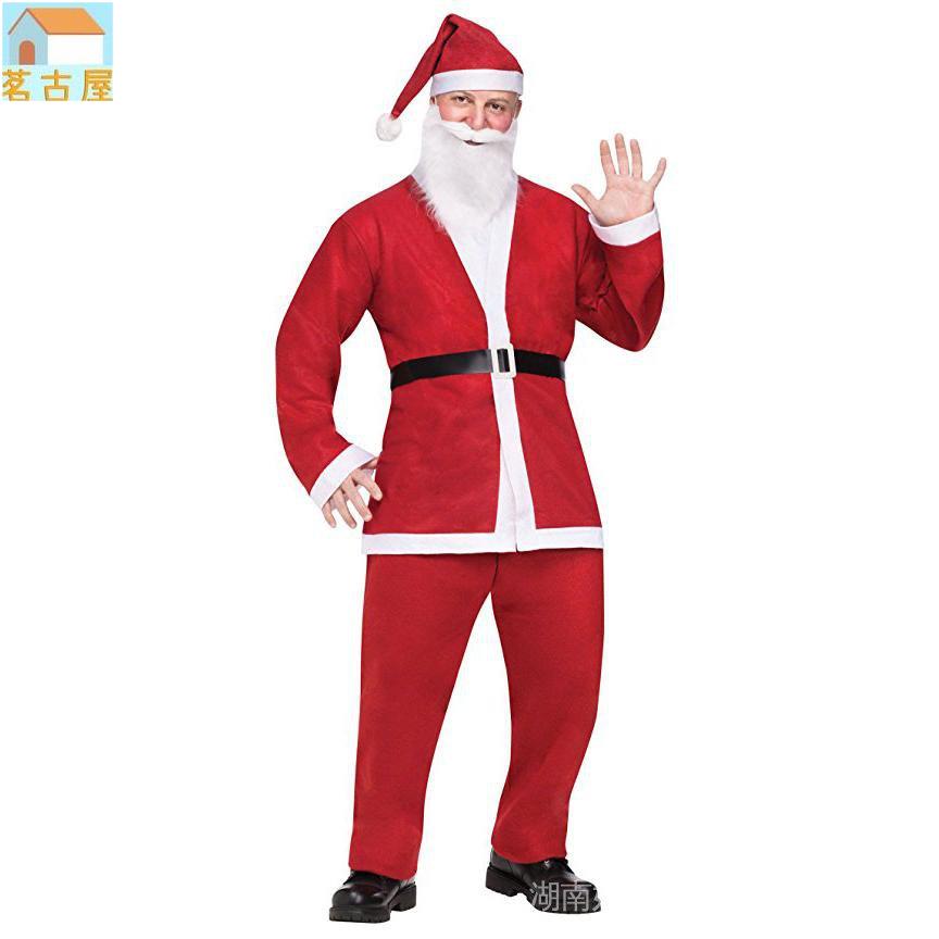 男士聖誕老人角色扮演服裝成人聖誕節套裝