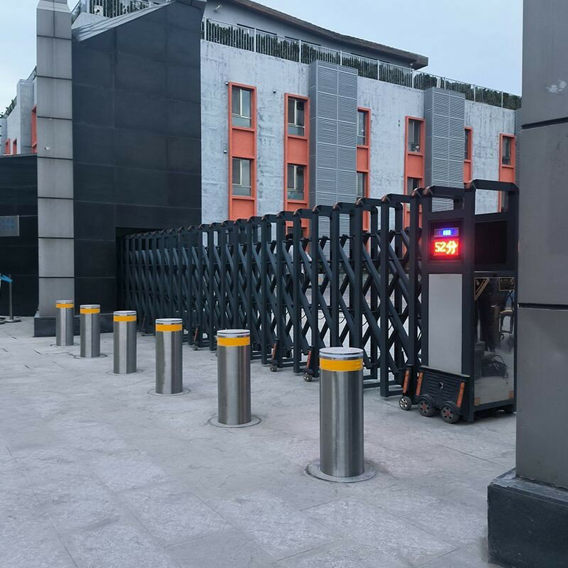 免運  全自動升降柱 電動液壓遙控防撞路障伸縮路樁地樁學校半自動防撞柱W5221