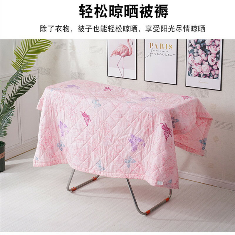 【免運】加厚晾衣架不銹鋼折疊曬衣架室內陽臺落地理發店美容院毛巾架尿布