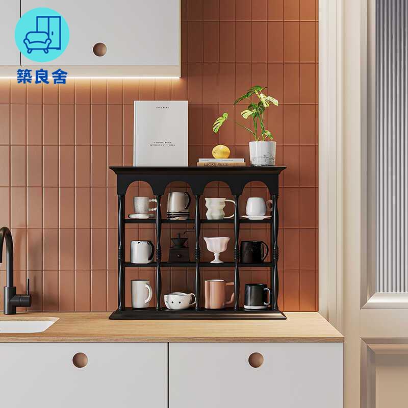 工廠現貨直銷 免運 可開發票 杯架 瀝水架 防塵杯子收納架 桌面置物架 美式復古實木杯架中古咖啡杯置物架現代簡約香水手辦展示架收納架店長優選/特惠 全館折扣 售後保障 zl5313