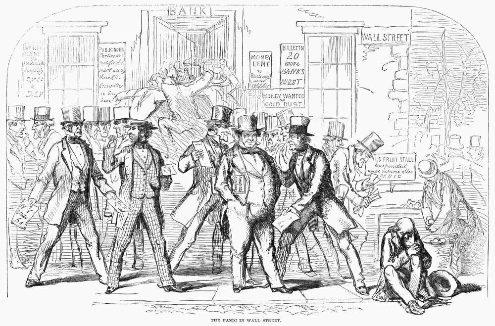 Posterazzi: Bank Panic 1857 Nscene In Wall Street New York During The ...