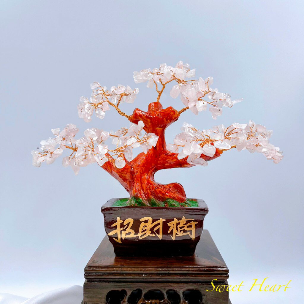 Sweet Heart 田芯開運精選 💯天然五行水晶 粉水晶 紫水晶 招財樹 發財樹 旺財開運 擺件❤️可搭晶洞 聚寶盆 鹽燈 3